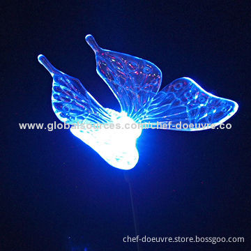 Outdoor Solar Butterfly Garden Stake with LED